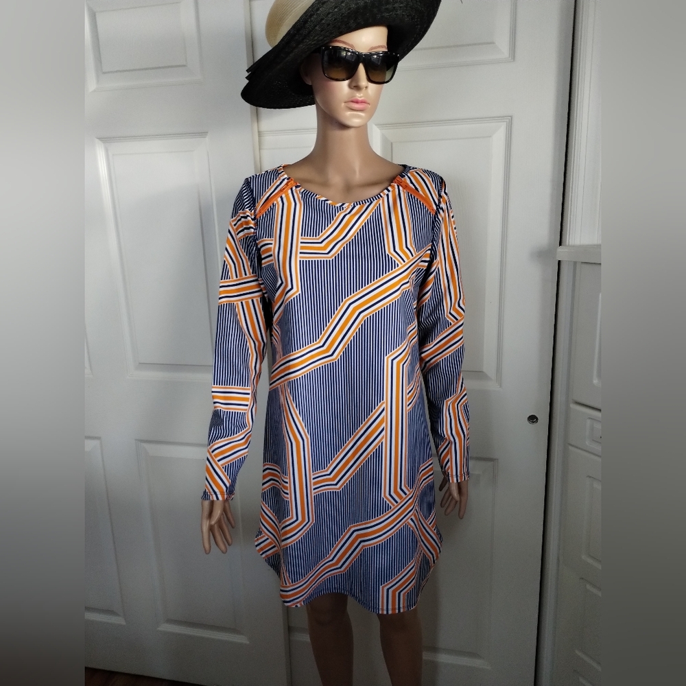 Cabanalife Geometric Print Dress Large